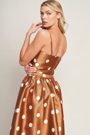 CHIC POLKA FLOW WOVEN TOP