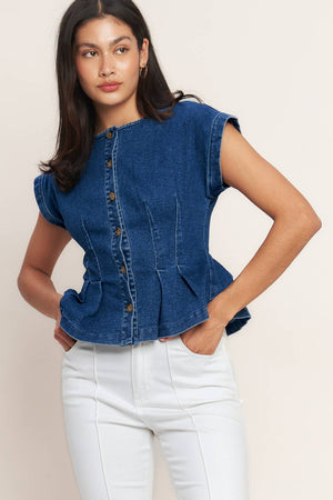 THE ONE YOU KEEP DENIM TOP