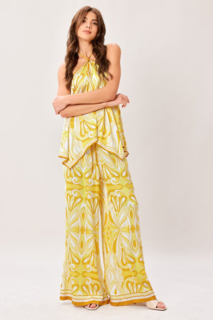 Golden Swirl Woven Hanky Top