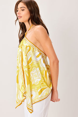Golden Swirl Woven Hanky Top