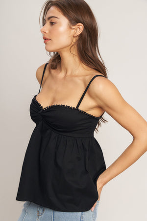 Sleek Temptation Woven Top