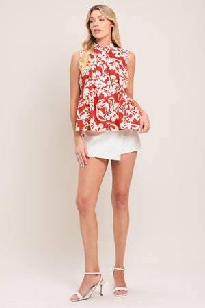 Sunset Bloom Woven Top