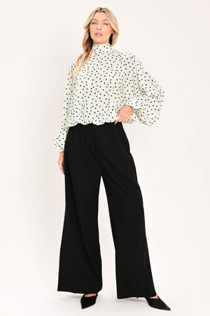 PEARL SPECKLE CHIC WOVEN TOP