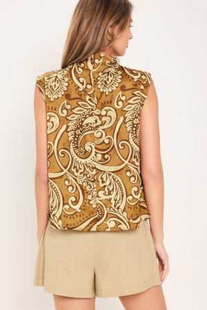 BOHEME PAISLEY WOVEN TOP