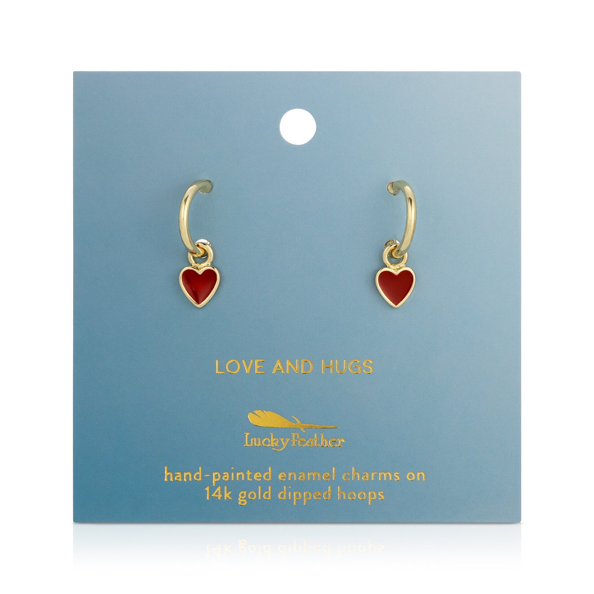 Love and Hugs - Heart Hoops by Lucky Feather