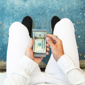 Money Clip Wallet - Cobalt