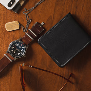 Large Billfold Wallet with RFID protection - Black