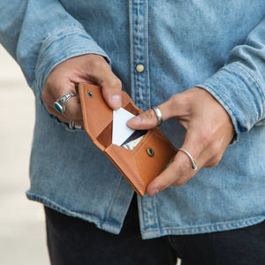 Mini Envelope Wallet with RFID Protection - Natural