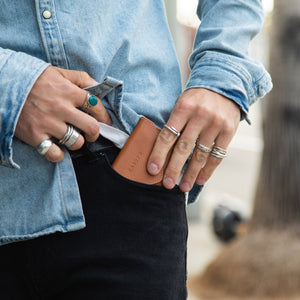 Mini Envelope Wallet with RFID Protection - Natural