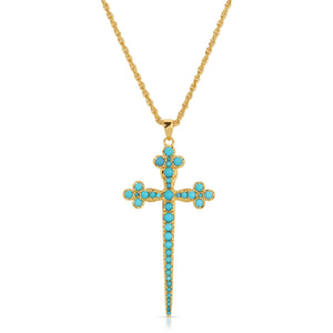 Athena Turquoise Cross Necklace