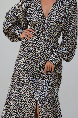 Juliette Pearl Buttons Midi Dress by ELF