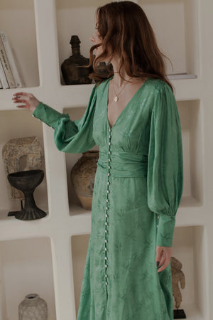 Juliette Pearl Buttons Midi Dress by ELF
