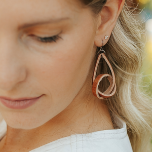Full Grain Leather Knot Earrings