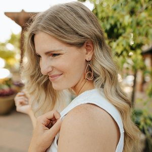 Full Grain Leather Knot Earrings