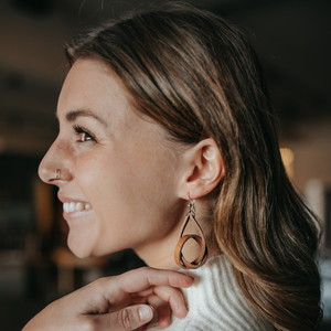 Full Grain Leather Knot Earrings