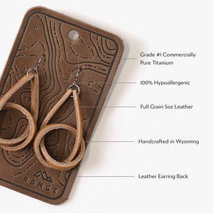 Full Grain Leather Knot Earrings