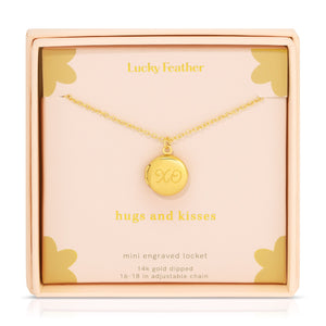 Mini Engraved Locket by Lucky Feather