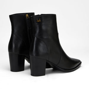 Loyal West Pointed Leather Booties