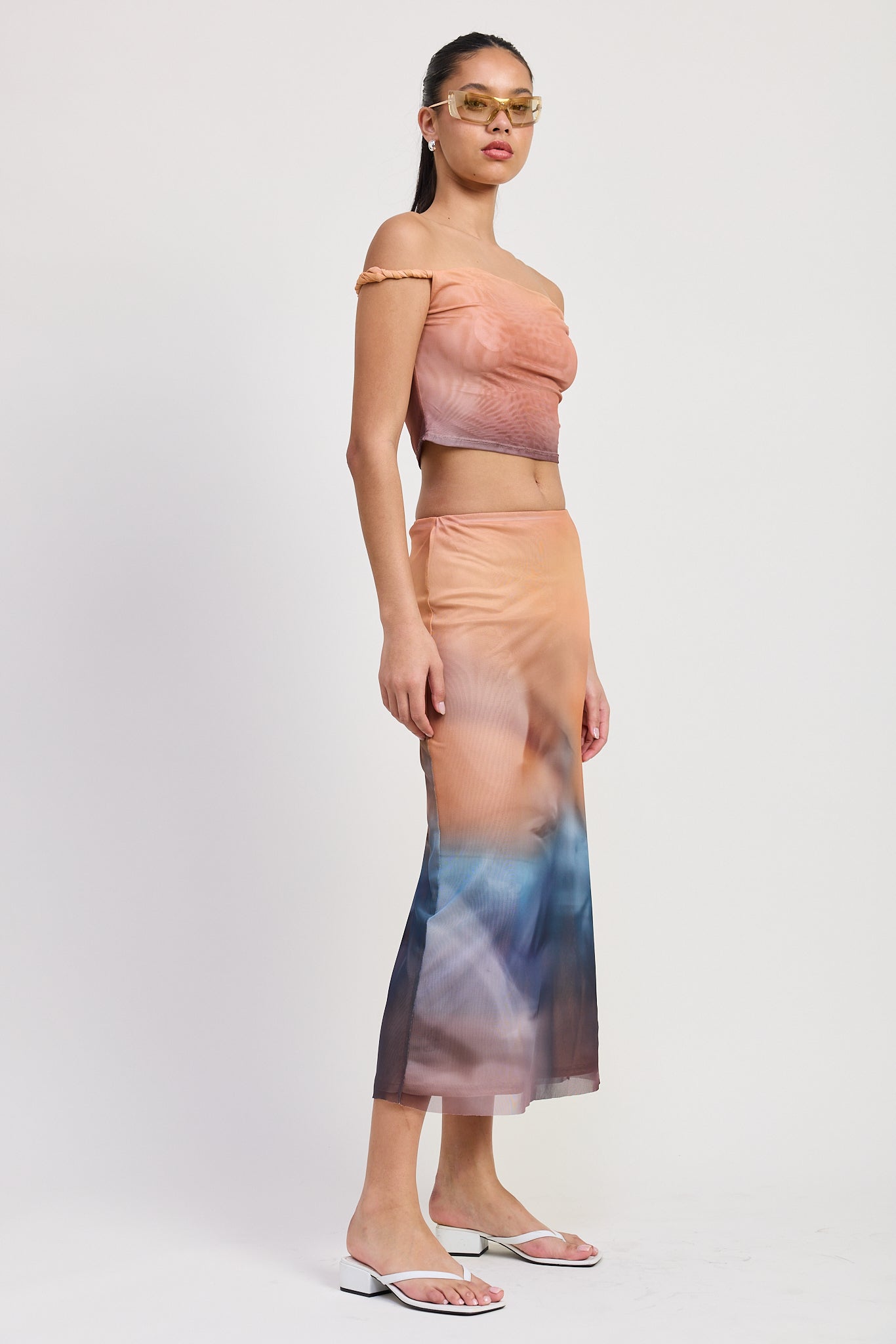 Mesh Midi Skirt