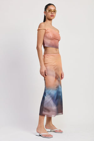 Mesh Midi Skirt