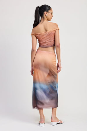 Mesh Midi Skirt