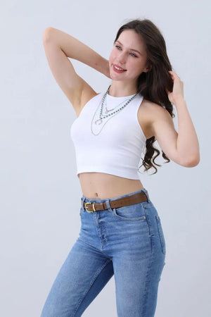 Faux Alligator Skin Leather Belt - Perfect for Any Outfit Leto Collection