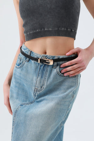 The Everyday Essential: Premium Skinny Leather Belt Leto Collection