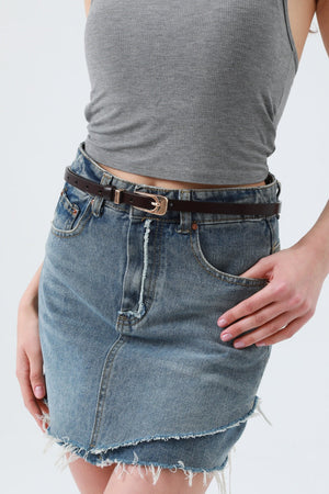 The Everyday Essential: Premium Skinny Leather Belt Leto Collection