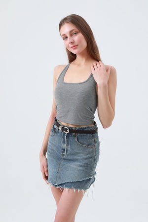 Wild Elegance: Faux Alligator Skin Patterned Leather Belt