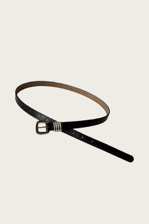 Wild Elegance: Faux Alligator Skin Patterned Leather Belt