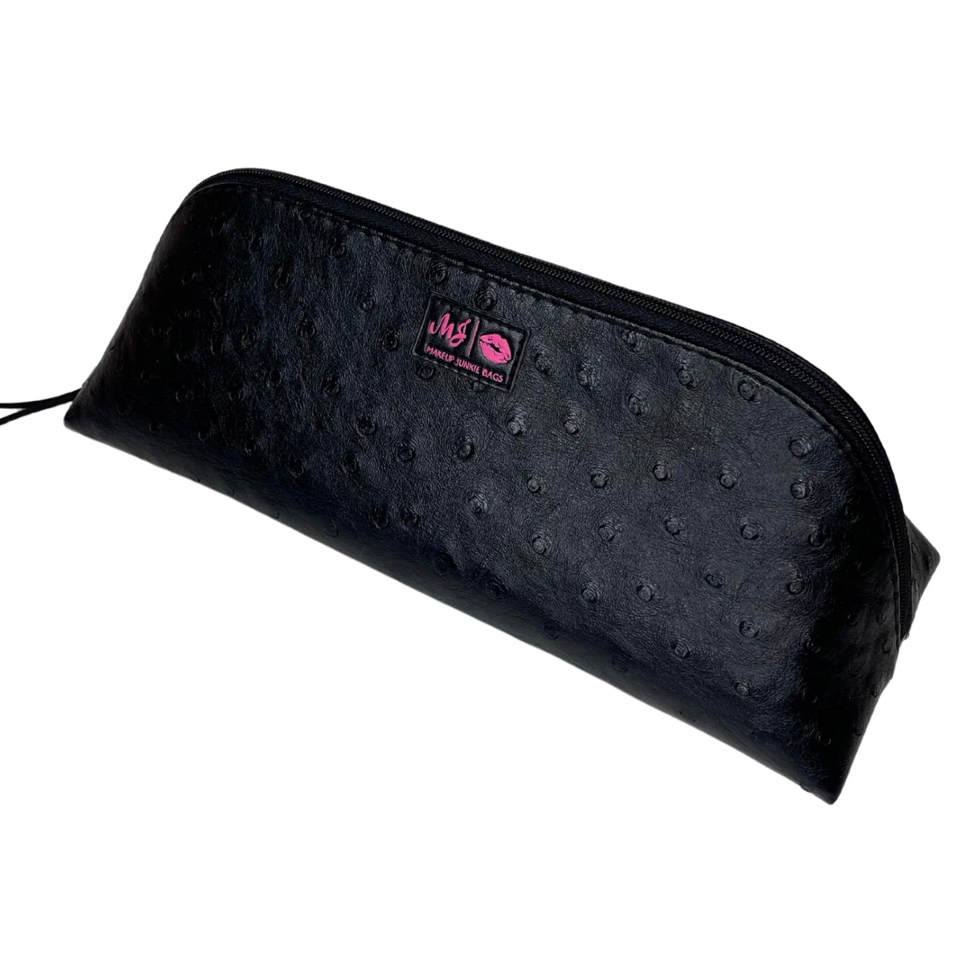 Black Ostrich Joey Pouch