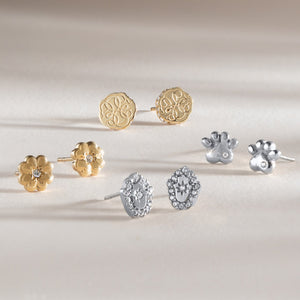 Paw Print Mini Stud Earrings