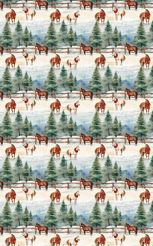 Evergreen Equestrian Wrapping Paper