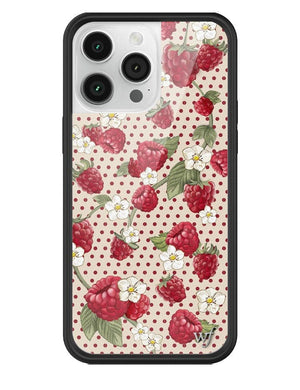 Raspberry Polka Dot iPhone Case