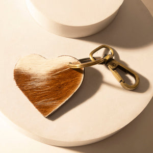 Studded Heart Western Key Fob