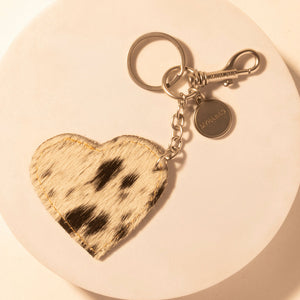 Speckle Belle Heart Key Fob