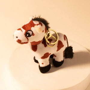 Little Pinto Bag Charm in Ivory Spot
