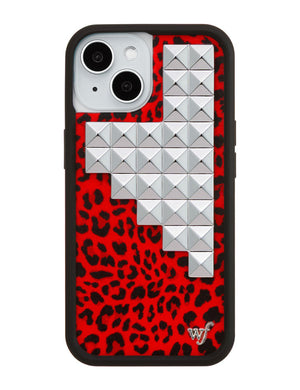 Red Meow Stud iPhone Case