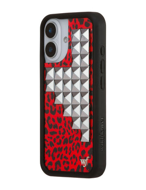 Red Meow Stud iPhone Case