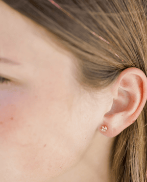 Crystal Flower Stud Earrings