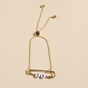 Sigma Kappa Sorority Safety Pin Bracelet - Officially Licensed
