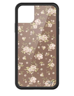Brown Floral iPhone Case
