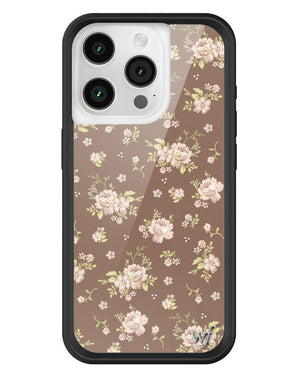 Brown Floral iPhone Case