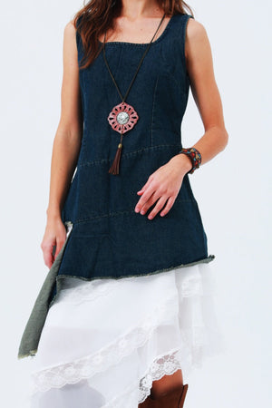 Tribal Circle Pendant Necklace – Leather & Turquoise ☀️