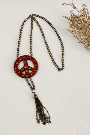 Boho Peace Pendant Necklace - Simple & Symbolic ☮️
