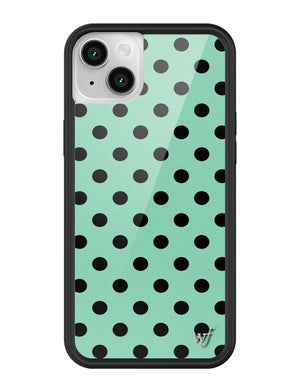 Polka Dot | Turquoise and Black iPhone Case