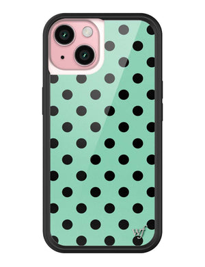 Polka Dot | Turquoise and Black iPhone Case