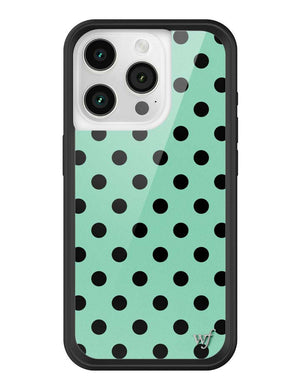 Polka Dot | Turquoise and Black iPhone Case