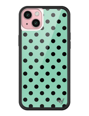 Polka Dot | Turquoise and Black iPhone Case