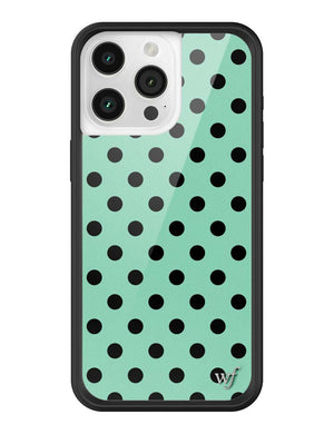 Polka Dot | Turquoise and Black iPhone Case